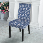 X Cross Denim Jeans Pattern Print Dining Chair Slipcover