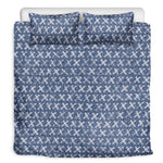 X Cross Denim Jeans Pattern Print Duvet Cover Bedding Set