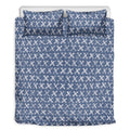X Cross Denim Jeans Pattern Print Duvet Cover Bedding Set