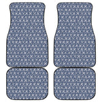 X Cross Denim Jeans Pattern Print Front and Back Car Floor Mats