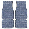 X Cross Denim Jeans Pattern Print Front and Back Car Floor Mats