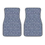 X Cross Denim Jeans Pattern Print Front Car Floor Mats