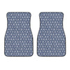 X Cross Denim Jeans Pattern Print Front Car Floor Mats