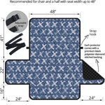 X Cross Denim Jeans Pattern Print Half Sofa Protector