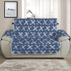 X Cross Denim Jeans Pattern Print Half Sofa Protector