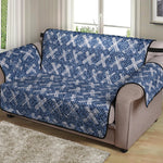 X Cross Denim Jeans Pattern Print Loveseat Protector