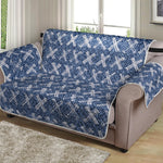 X Cross Denim Jeans Pattern Print Loveseat Protector