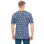 X Cross Denim Jeans Pattern Print Men's T-Shirt