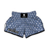 X Cross Denim Jeans Pattern Print Muay Thai Boxing Shorts