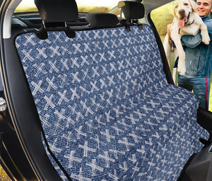 X Cross Denim Jeans Pattern Print Pet Car Back Seat Cover