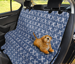 X Cross Denim Jeans Pattern Print Pet Car Back Seat Cover