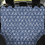 X Cross Denim Jeans Pattern Print Pet Car Back Seat Cover