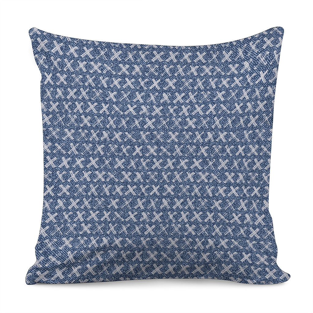 X Cross Denim Jeans Pattern Print Pillow Cover