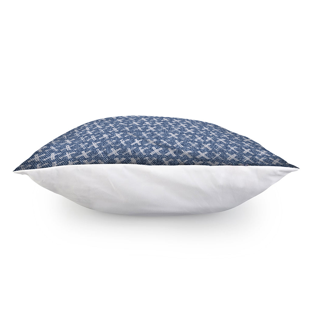X Cross Denim Jeans Pattern Print Pillow Cover