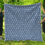 X Cross Denim Jeans Pattern Print Quilt