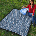 X Cross Denim Jeans Pattern Print Quilt