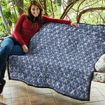 X Cross Denim Jeans Pattern Print Quilt