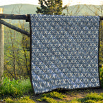 X Cross Denim Jeans Pattern Print Quilt