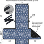 X Cross Denim Jeans Pattern Print Recliner Protector