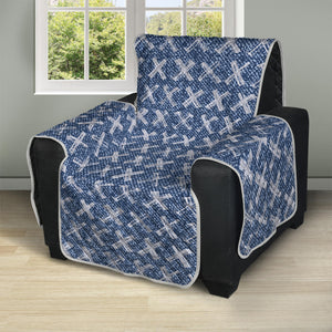 X Cross Denim Jeans Pattern Print Recliner Protector