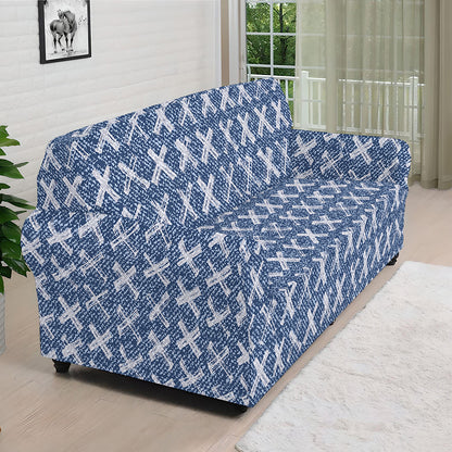 X Cross Denim Jeans Pattern Print Sofa Cover