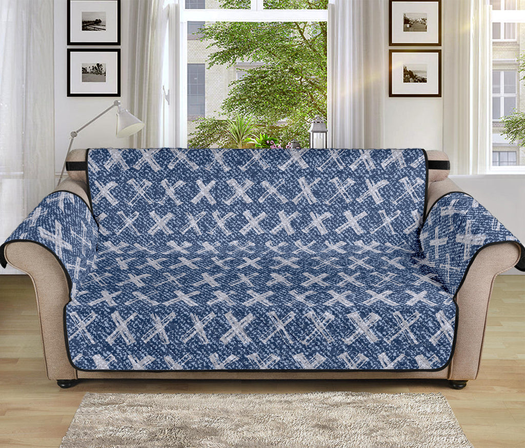 X Cross Denim Jeans Pattern Print Sofa Protector