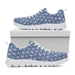 X Cross Denim Jeans Pattern Print White Sneakers