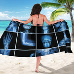 X-Ray Film Radiology Print Beach Sarong Wrap