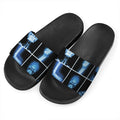 X-Ray Film Radiology Print Black Slide Sandals