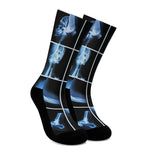 X-Ray Film Radiology Print Crew Socks