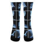 X-Ray Film Radiology Print Crew Socks