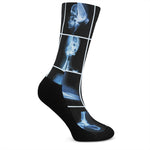 X-Ray Film Radiology Print Crew Socks