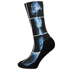 X-Ray Film Radiology Print Crew Socks