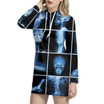 X-Ray Film Radiology Print Hoodie Dress