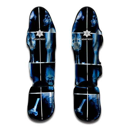 X-Ray Film Radiology Print Muay Thai Shin Guard