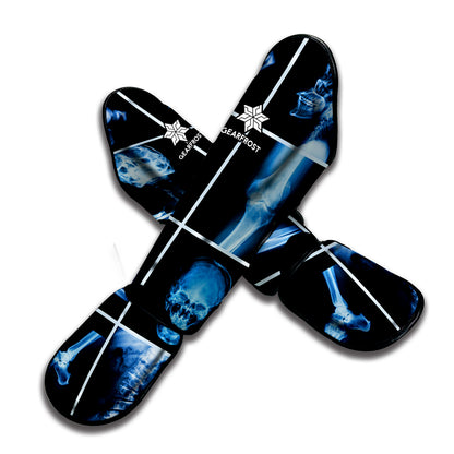 X-Ray Film Radiology Print Muay Thai Shin Guard