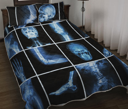 X-Ray Film Radiology Print Quilt Bed Set