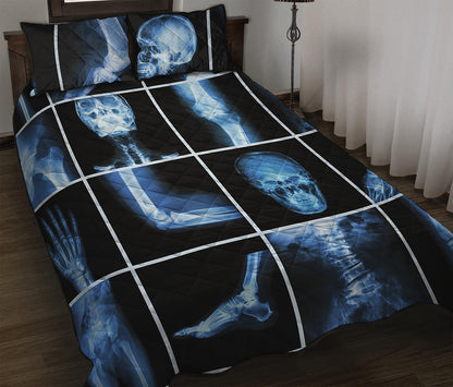 X-Ray Film Radiology Print Quilt Bed Set