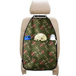Xmas Candy Cane Pattern Print Car Seat Organizers