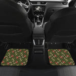 Xmas Candy Cane Pattern Print Front and Back Car Floor Mats