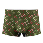 Xmas Candy Cane Pattern Print Men's Boxer Briefs