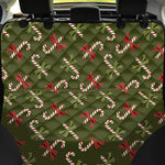 Xmas Candy Cane Pattern Print Pet Car Back Seat Cover