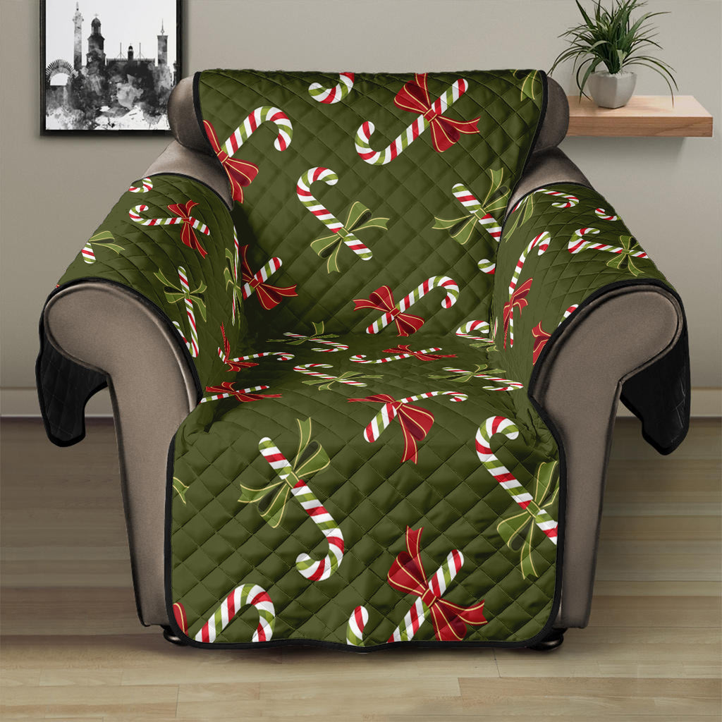 Xmas Candy Cane Pattern Print Recliner Protector