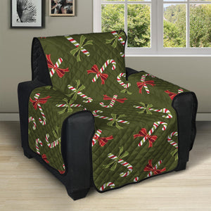 Xmas Candy Cane Pattern Print Recliner Protector