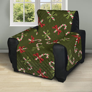 Xmas Candy Cane Pattern Print Recliner Protector