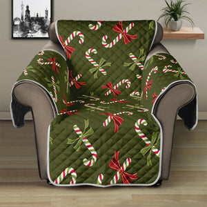 Xmas Candy Cane Pattern Print Recliner Protector