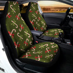 Xmas Candy Cane Pattern Print Universal Fit Car Seat Covers