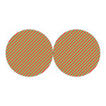 Xmas Candy Cane Stripes Print Car Coasters