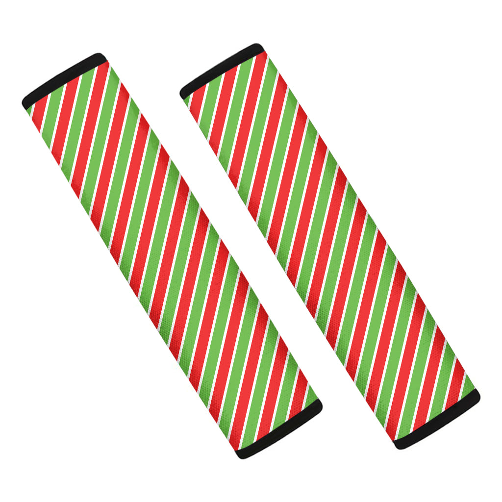 Xmas Candy Cane Stripes Print Car Seat Belt Covers