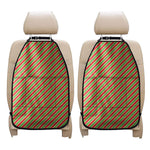 Xmas Candy Cane Stripes Print Car Seat Organizers